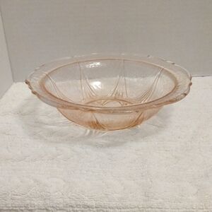 Elegant Pink Glass Bowl